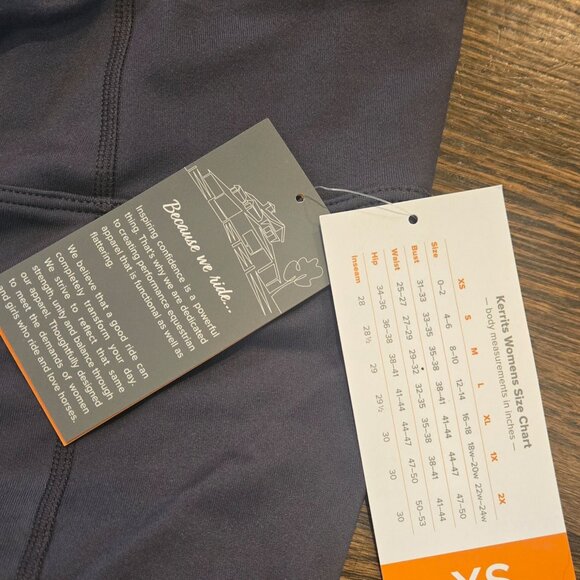 Kerrits Activewear Free Style Knee Patch Pocket Tight CINDER / XS - Picture 4 of 5